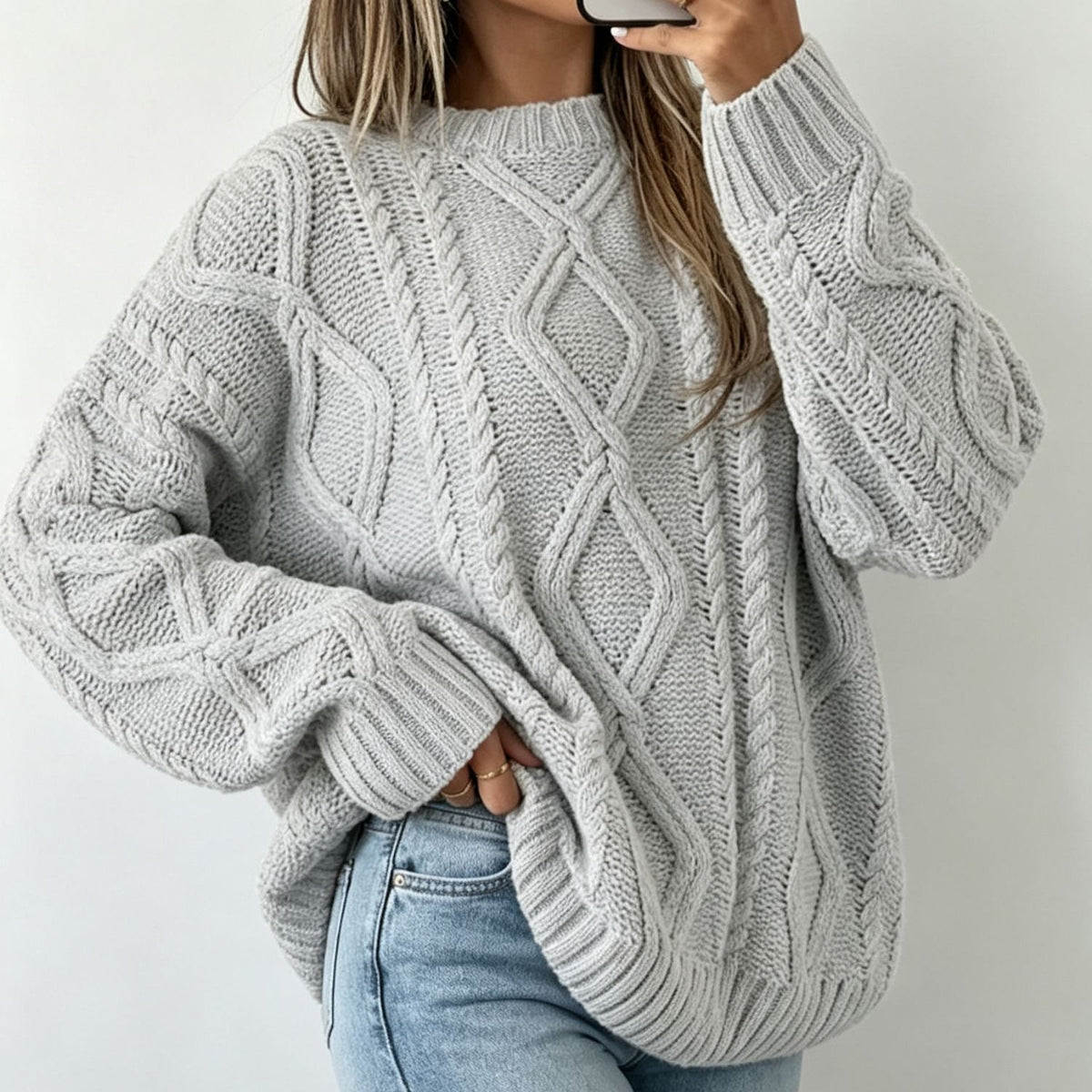 Oversized Kabeltrui Dames – Gebreide Trui & Wintertrui