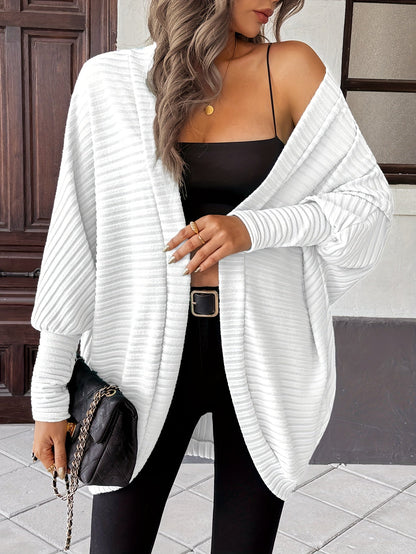 Oversized Vest Dames – Open Cardigan Met Lange Mouwen
