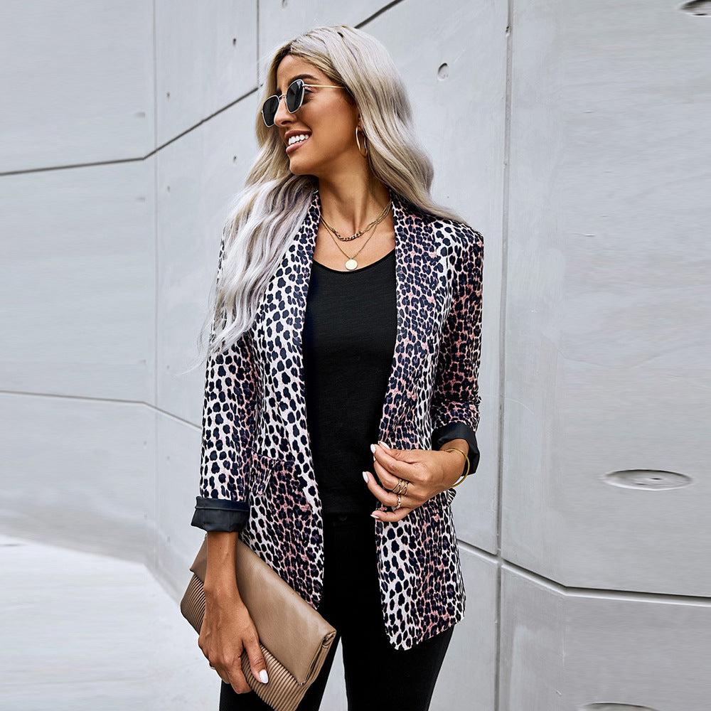 Blazer Dames Met Panterprint – Chique Colbert Met Dierenpatroon