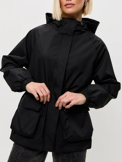 Trenchcoat Dames Met Capuchon – Lichte Tussenjas Met Trekkoord