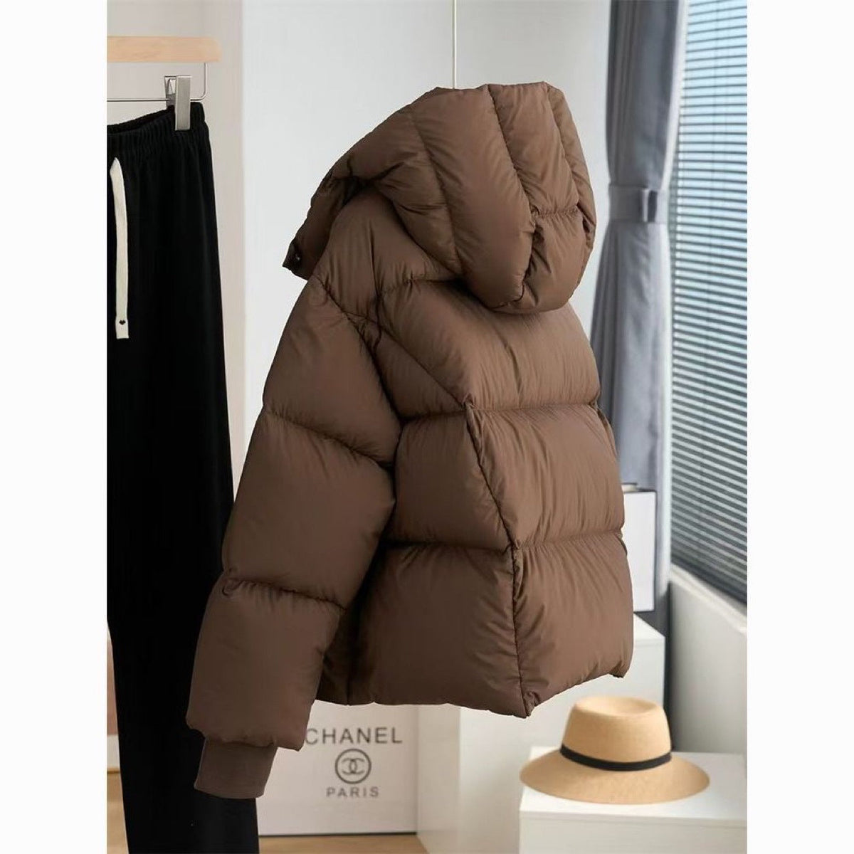 Korte Puffer Jas Dames – Gewatteerde Winterjas Met Capuchon