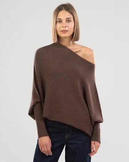 Asymmetrische Sweater Dames – Gedrapeerde Oversized Trui