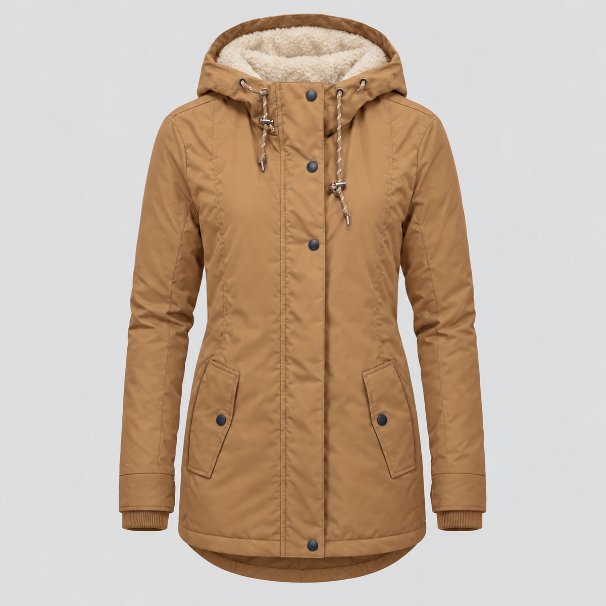Waterdichte Winterjas Voor Dames Met Capuchon En Zachte Voering