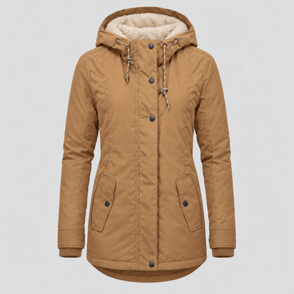 Waterdichte Winterjas Voor Dames Met Capuchon En Zachte Voering