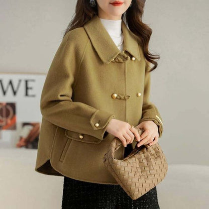 Tweedlook Jasje Dames – Oversized Jas Met Parelknopen