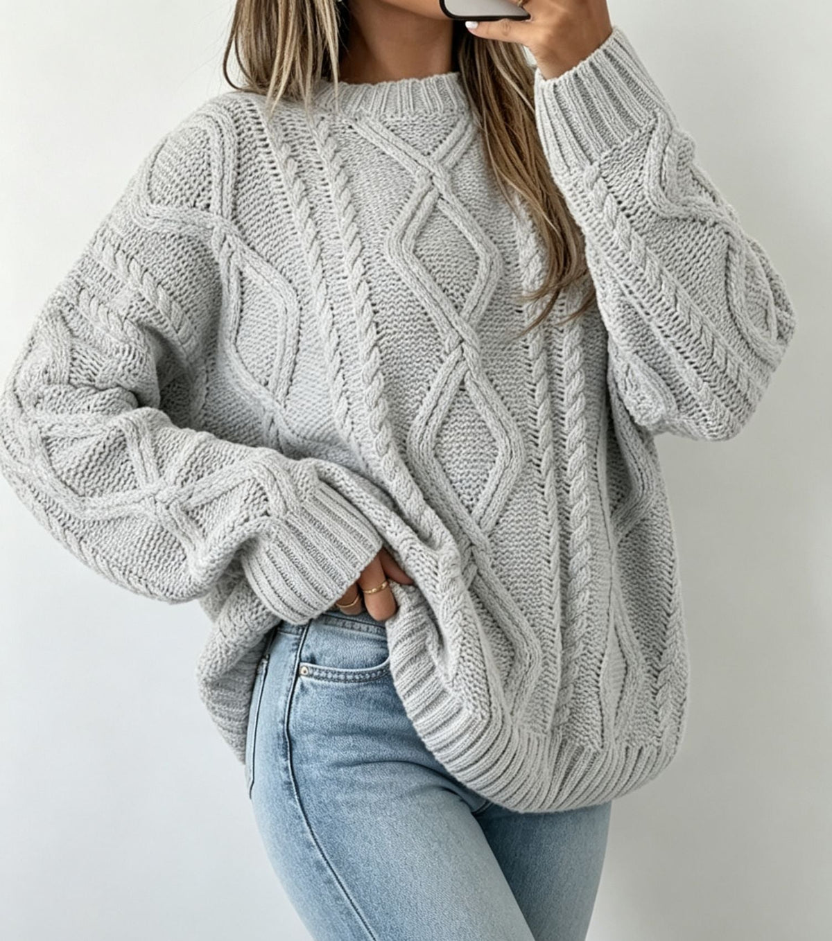 Oversized Kabeltrui Dames – Gebreide Trui & Wintertrui