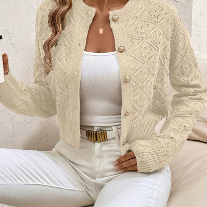 Chique Kort Gebreid Vest Dames – Cardigan