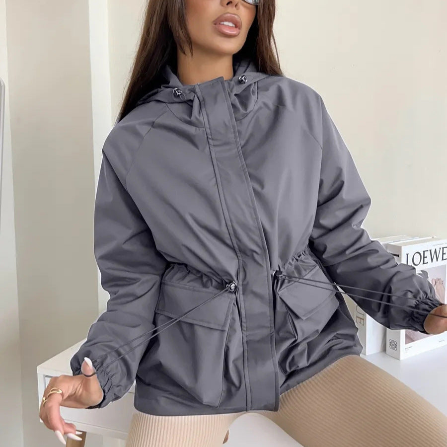 Trenchcoat Dames Met Capuchon – Lichte Tussenjas Met Trekkoord