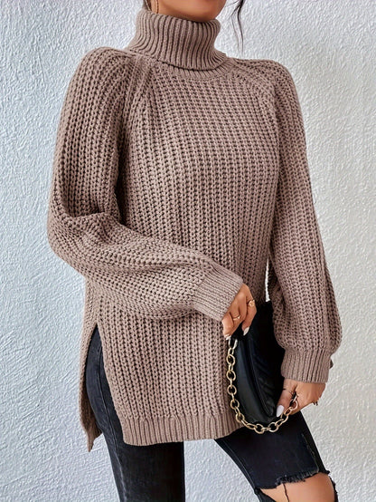 Oversized Dames Coltrui Met Lange Mouwen En Zijsplitten