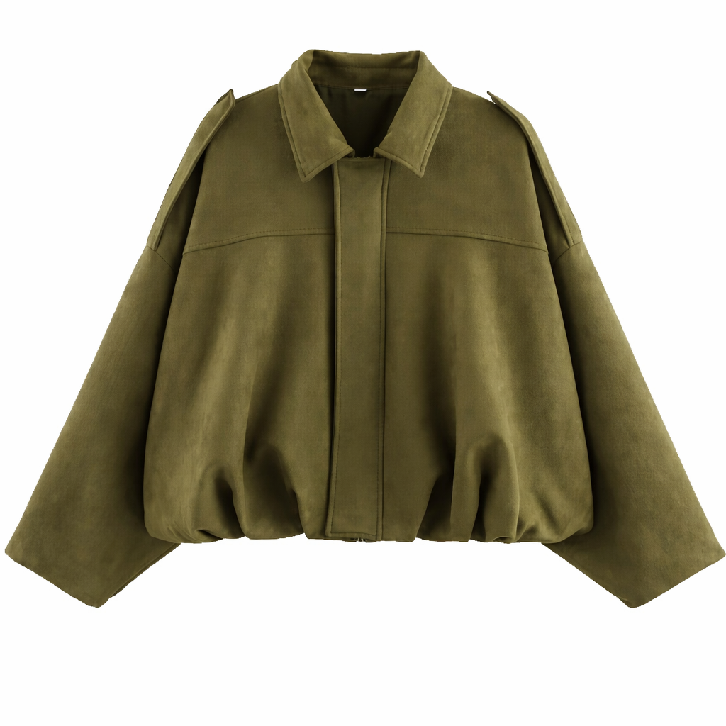 Oversized Dames Bomberjack Met Kraag