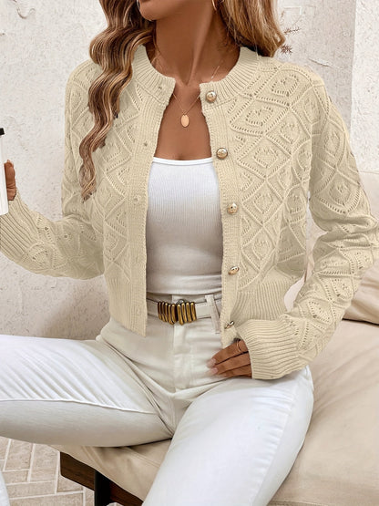Chique Kort Gebreid Vest Dames – Cardigan
