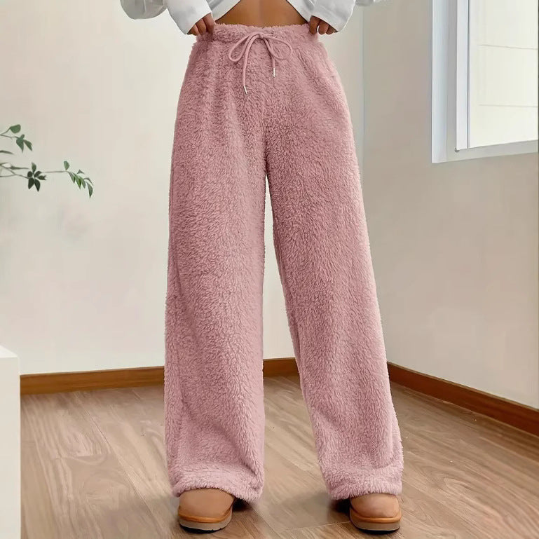 Teddy Broek Dames – Wijde Fleece Broek & Loungebroek