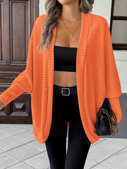 Oversized Vest Dames – Open Cardigan Met Lange Mouwen