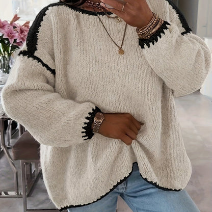 Oversized Trui Dames – Gebreide Sweater Met Split