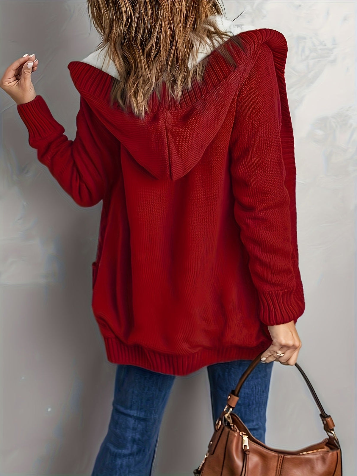 Vest Met Capuchon Dames – Cardigan Met Knopen