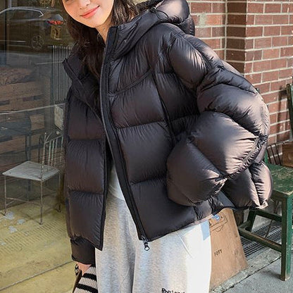Korte Pufferjas Dames Met Capuchon – Oversized Winterjas