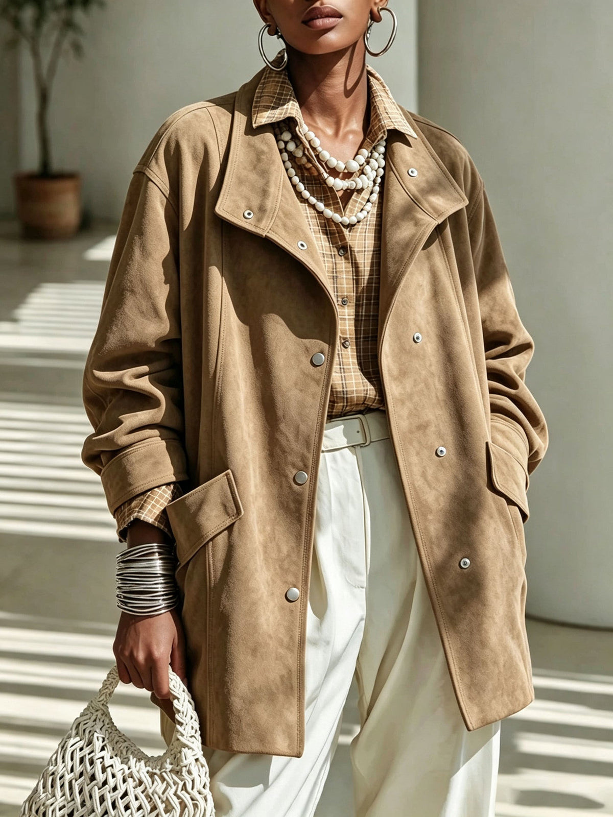 Chique Oversized Suède Look Jas Dames – Tussenjas & Herfstjas