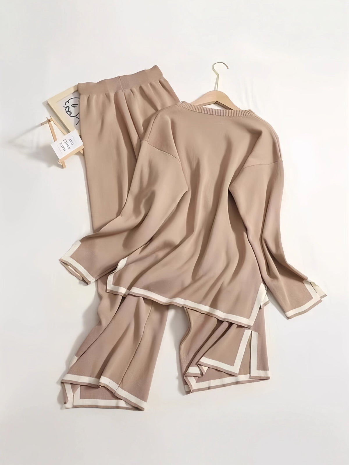 Co-ord Set Dames – Losvallende Top & Wijde Broek