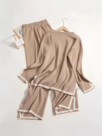 Co-ord Set Dames – Losvallende Top & Wijde Broek