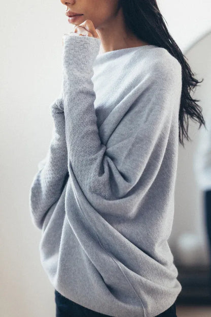 Asymmetrische Sweater Dames – Gedrapeerde Oversized Trui