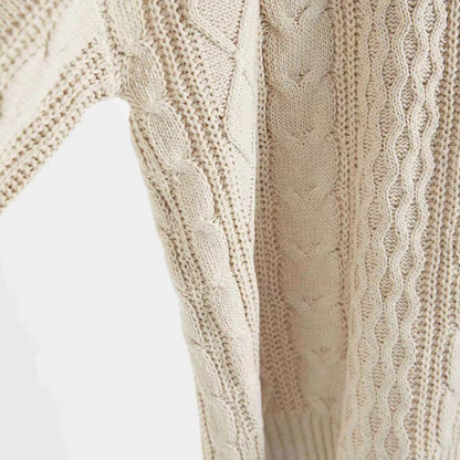 Oversized Kabeltrui Dames – Dik Gebreide Sweater