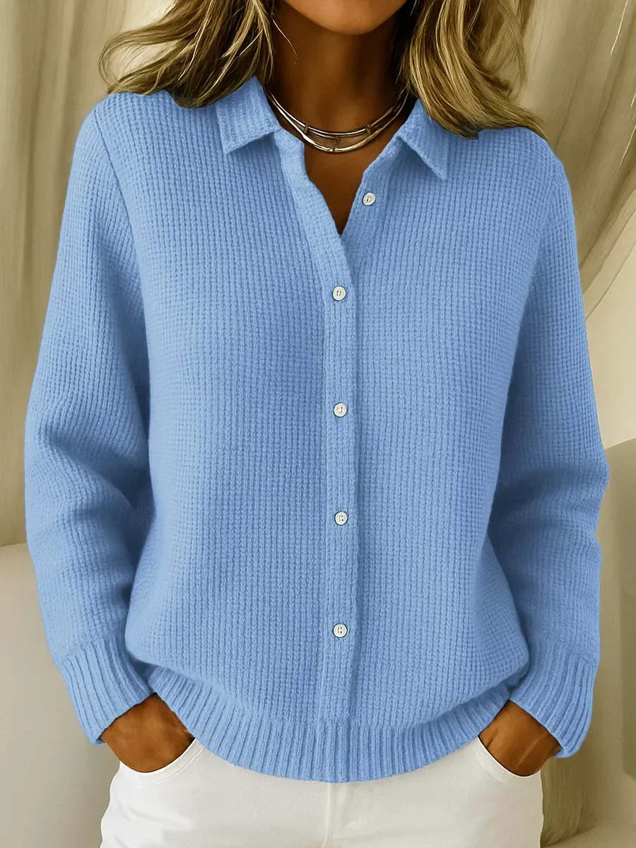 Elegant Gebreid Vest Dames – Cardigan Met Kraag