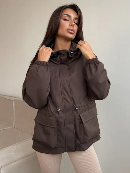 Trenchcoat Dames Met Capuchon – Lichte Tussenjas Met Trekkoord