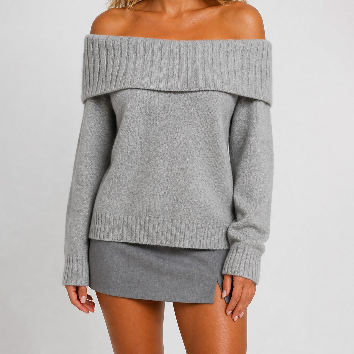 Effen Gebreide Trui Dames – Sweater Met Lange Mouwen