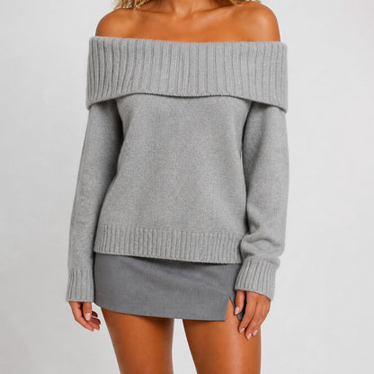 Effen Gebreide Trui Dames – Sweater Met Lange Mouwen