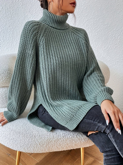 Oversized Dames Coltrui Met Lange Mouwen En Zijsplitten