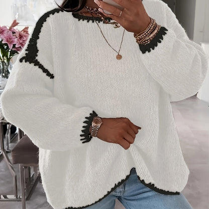 Oversized Trui Dames – Gebreide Sweater Met Split