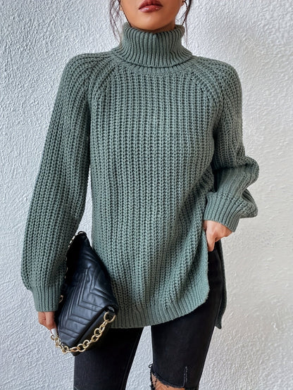 Oversized Dames Coltrui Met Lange Mouwen En Zijsplitten