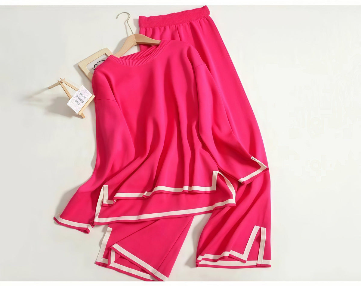 Co-ord Set Dames – Losvallende Top & Wijde Broek