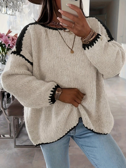 Oversized Trui Dames – Gebreide Sweater Met Split