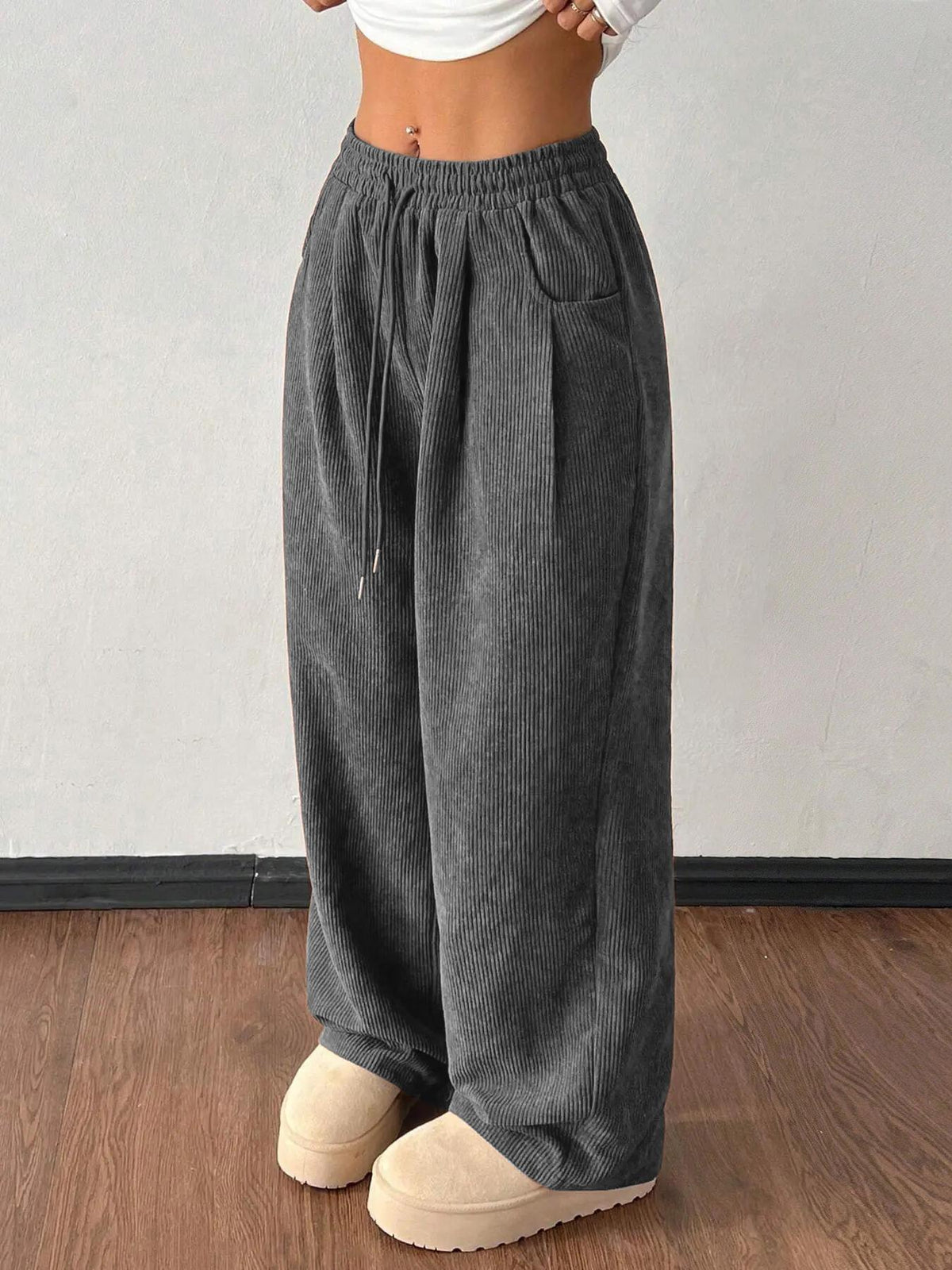 Corduroy Broek Dames – Wijde Ribbroek