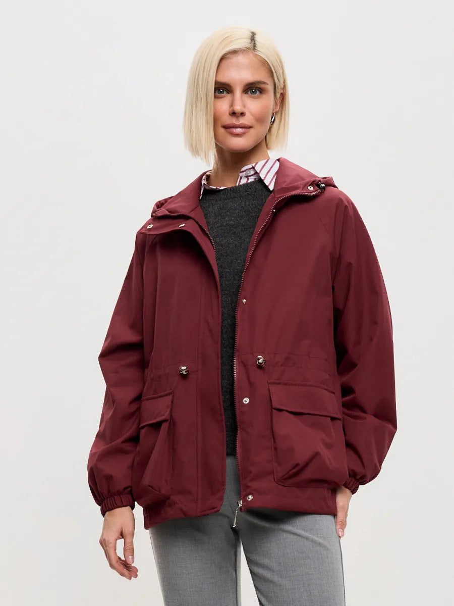 Trenchcoat Dames Met Capuchon – Lichte Tussenjas Met Trekkoord