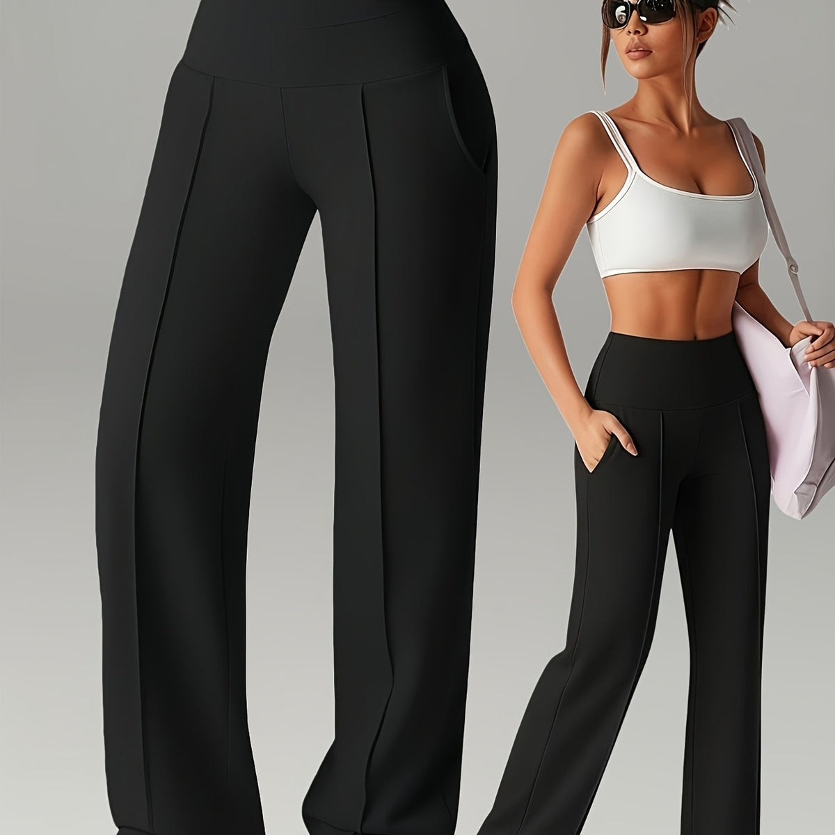 Wijde Broek Dames – Pantalon Met Hoge Taille