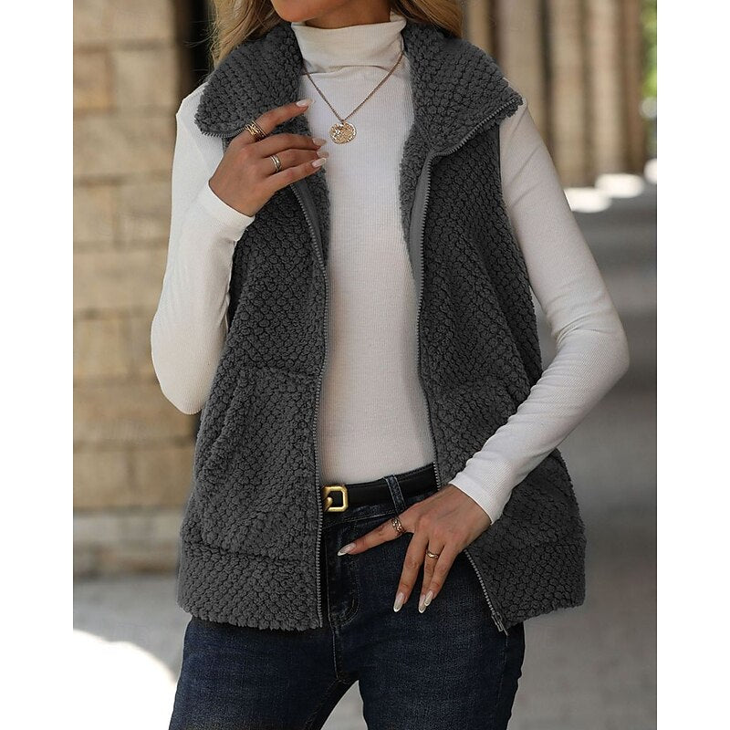 Teddy Bodywarmer Dames – Mouwloos Vest & Gilet