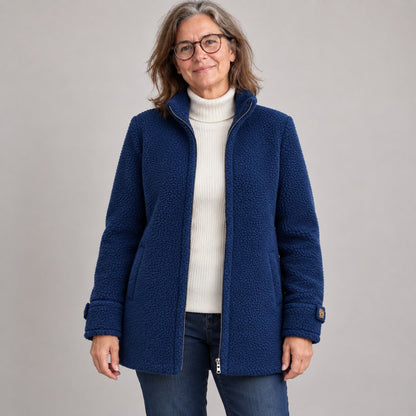 Kasjmierlook Vest Dames – Halflange Cardigan Met Rits