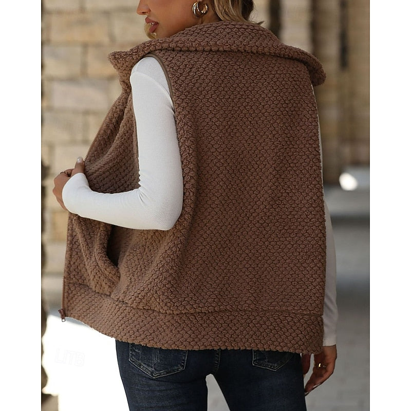 Teddy Bodywarmer Dames – Mouwloos Vest & Gilet