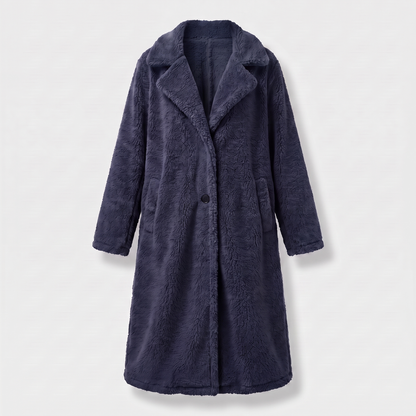 Teddy Jas Dames – Lange Teddy Mantel Met Capuchon