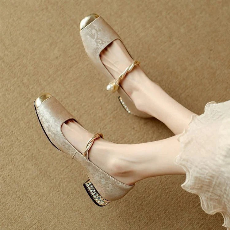 Chique Pumps Dames – Mary Jane Hakken Met Strass