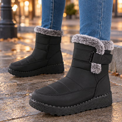 Dames Winterlaarzen Met Warme Voering En Gesp
