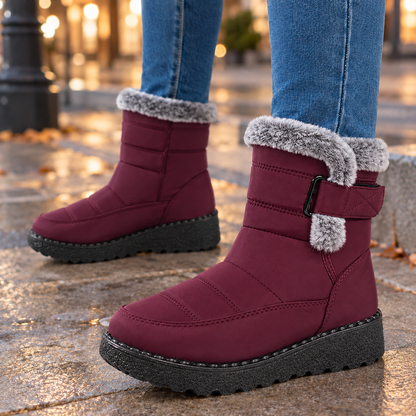 Dames Winterlaarzen Met Warme Voering En Gesp