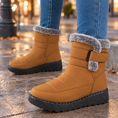 Dames Winterlaarzen Met Warme Voering En Gesp