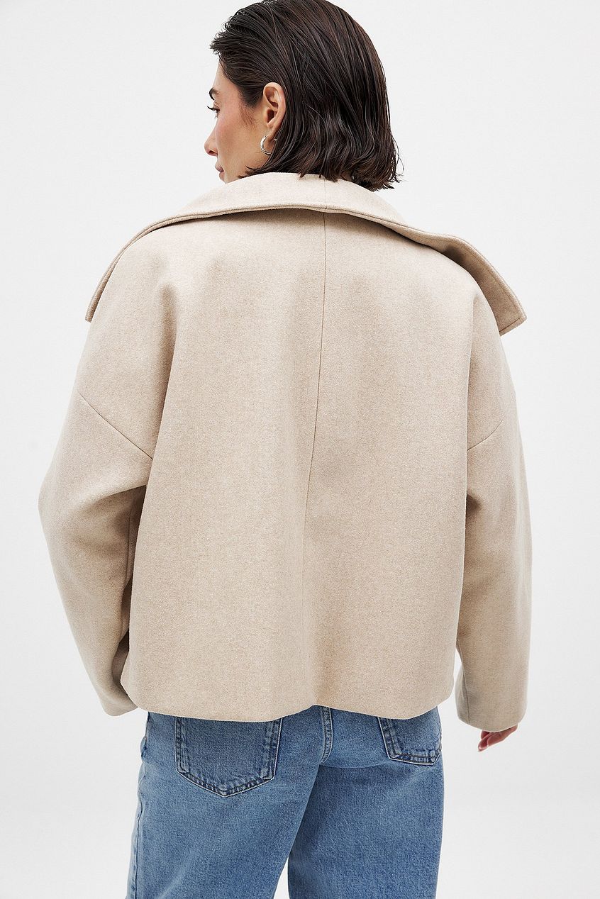 Oversized Wollen Mantel Dames – Jas Met Dubbele Knoopsluiting