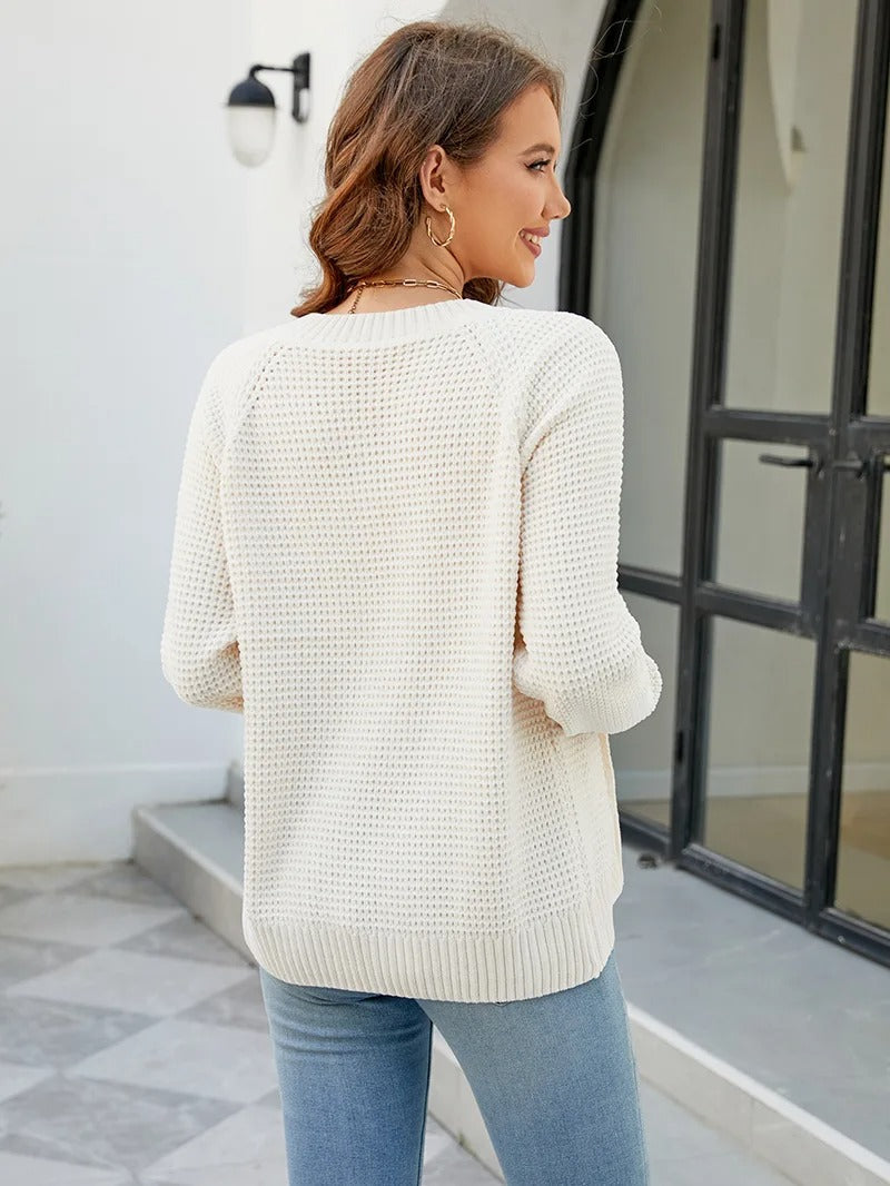 Kort Vest Dames Met Rits – Cardigan Met Lange Mouwen