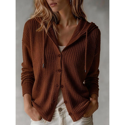 Gebreid Vest Dames Met Capuchon – Cardigan & Hoodie Vest