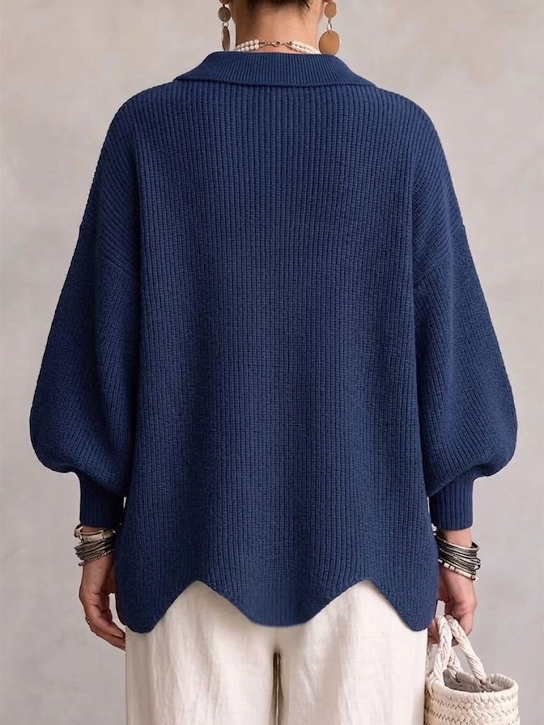Oversized Gebreid Vest Dames – Cardigan Met Grote Knopen