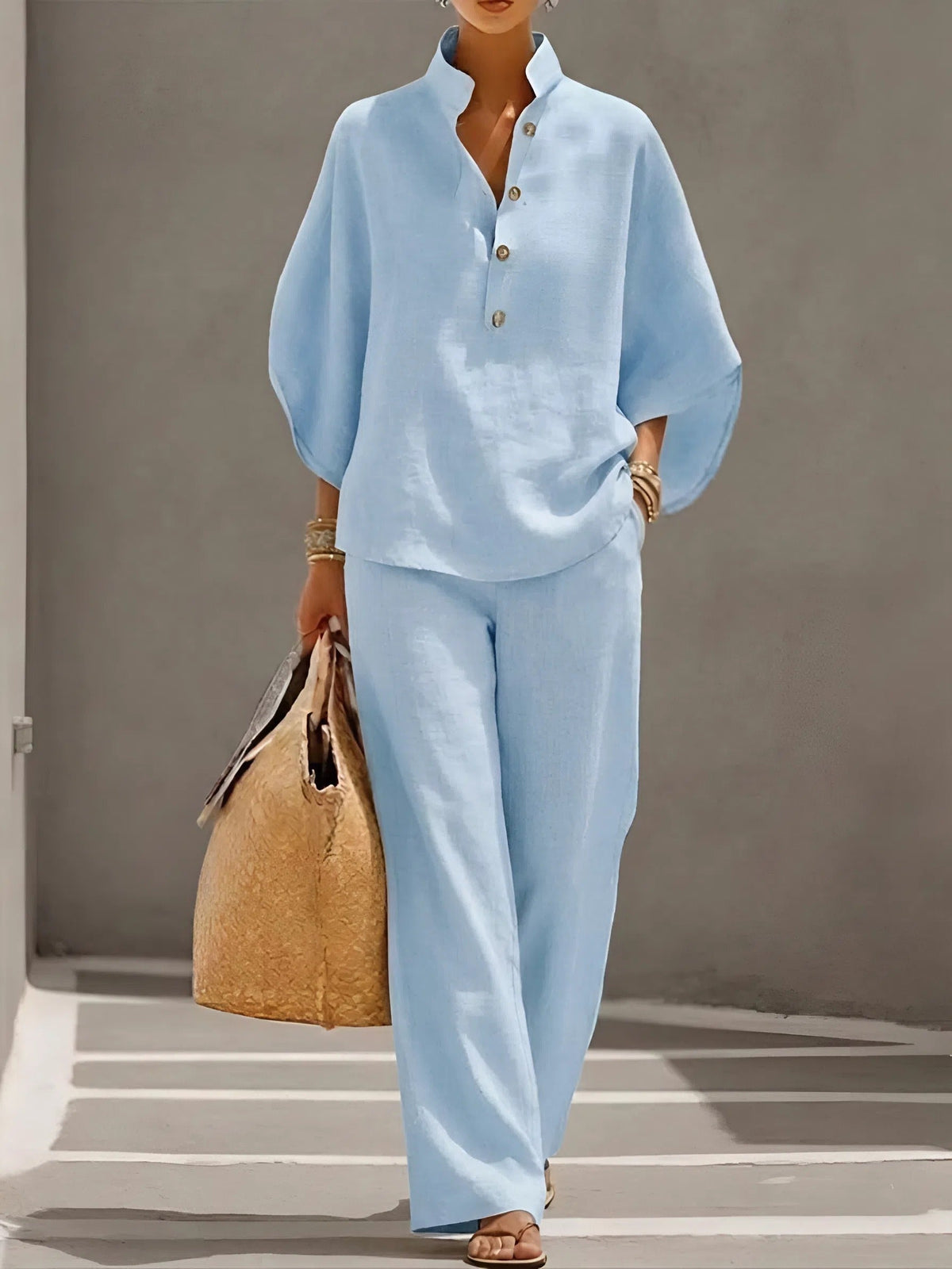 Tweedelige Set Dames – Blouse & Wijde Broek